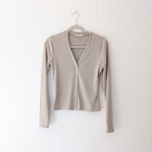 Elegant Beige Women's Cardigan